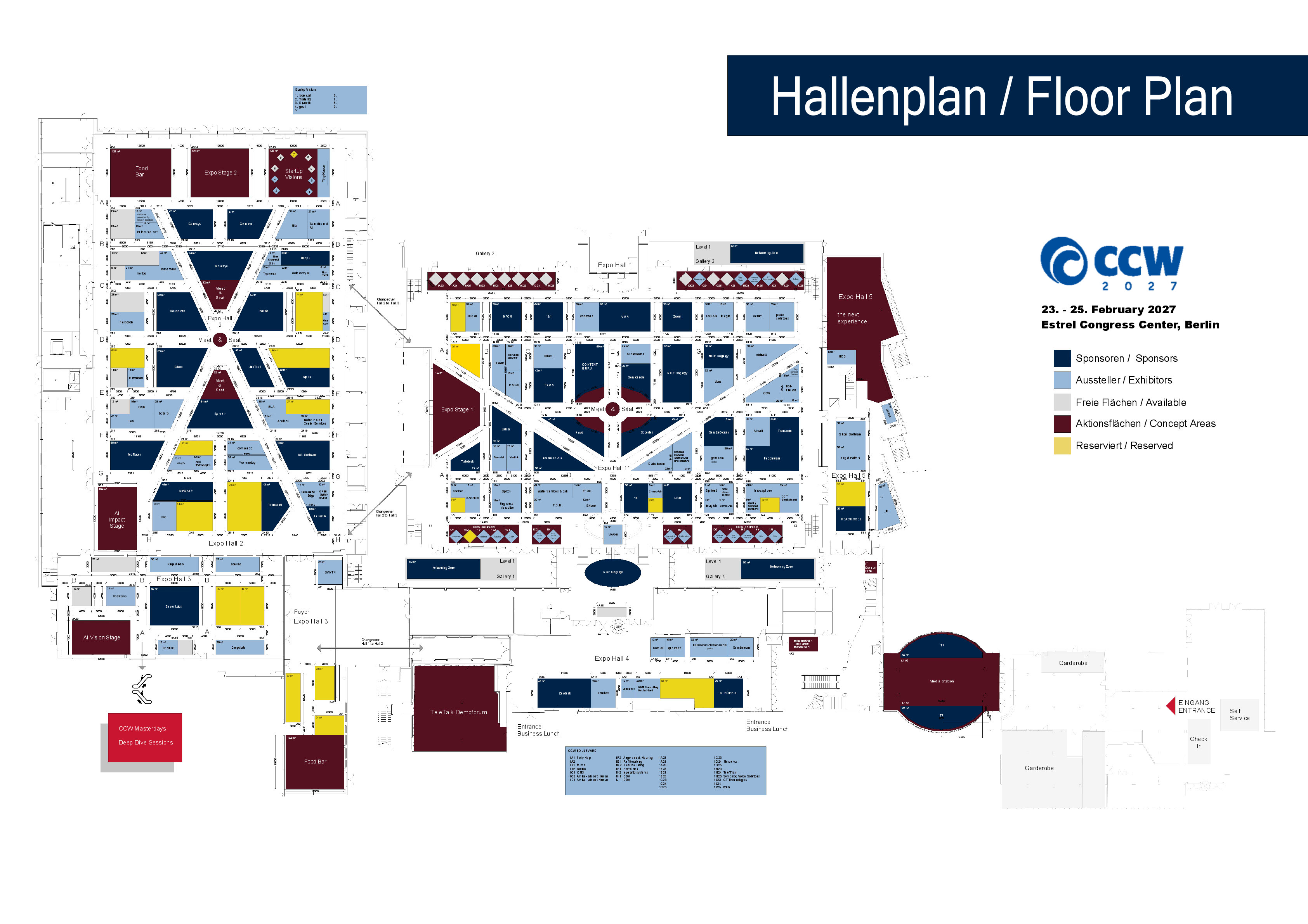 CCW Kongressmesse Hallenplan