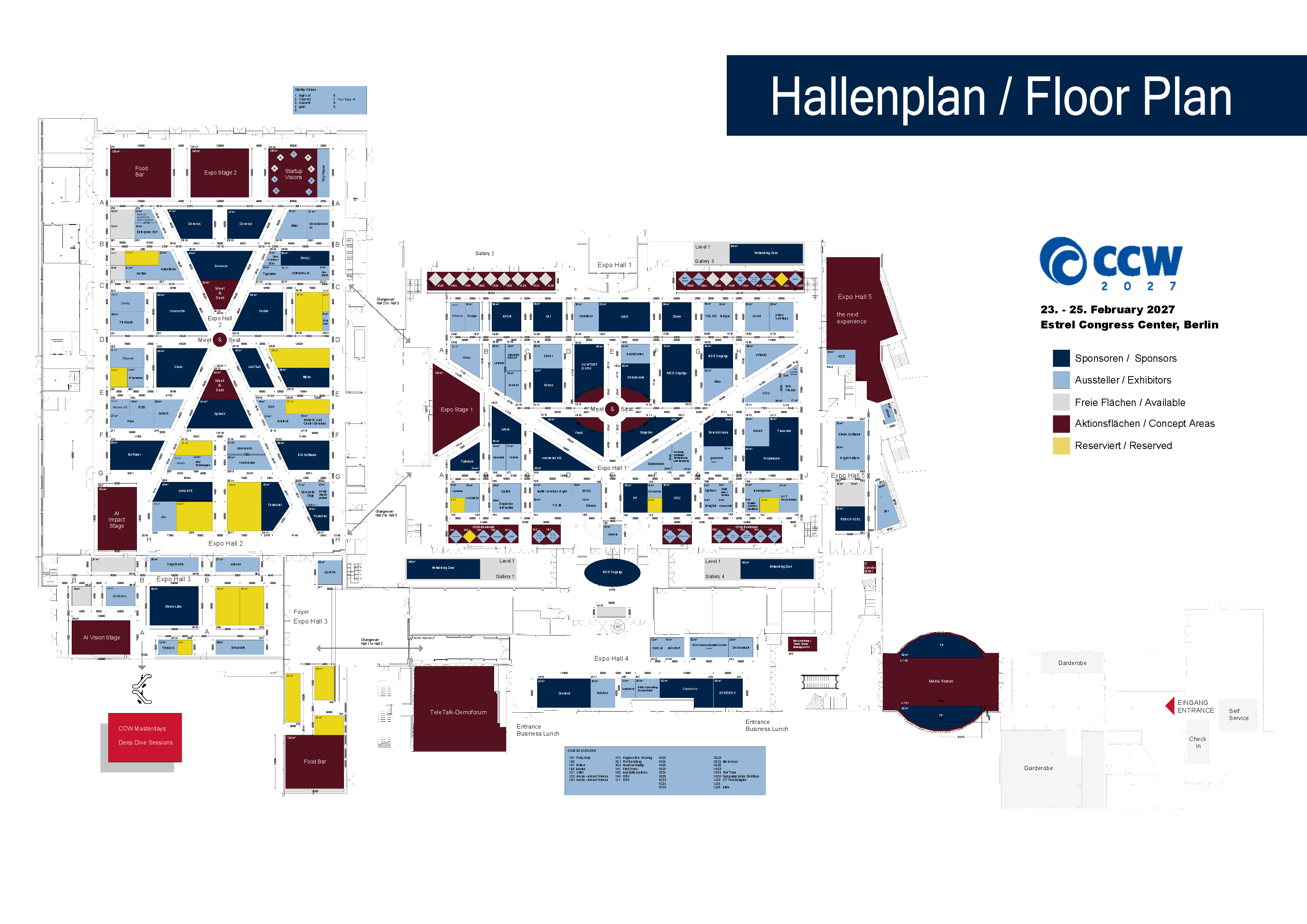 CCW Kongressmesse Hallenplan