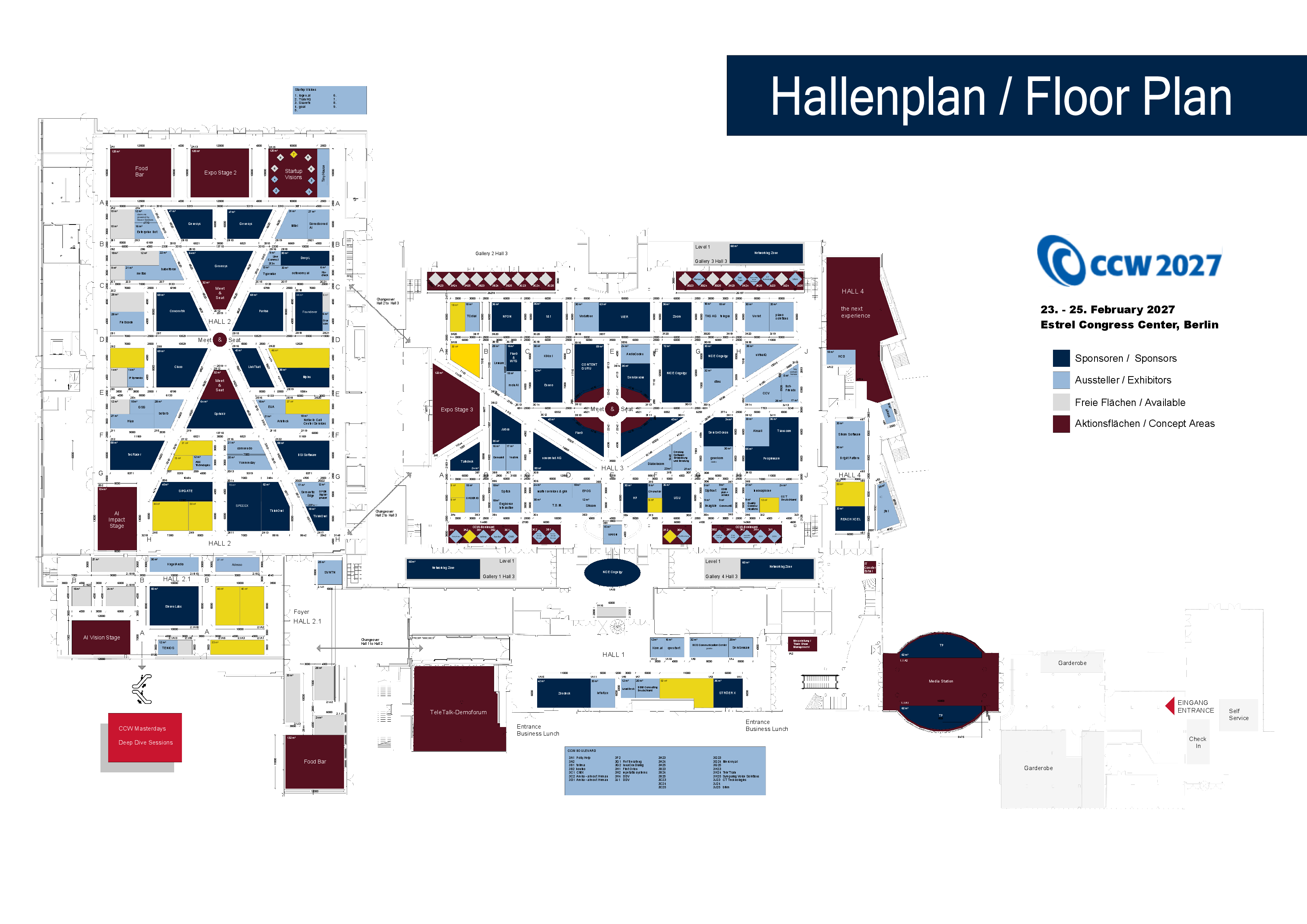 CCW Kongressmesse Hallenplan